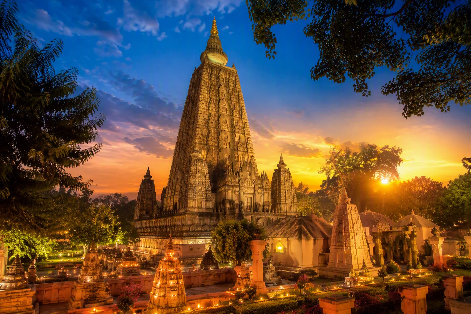 Generated destination visual for Bodh Gaya
